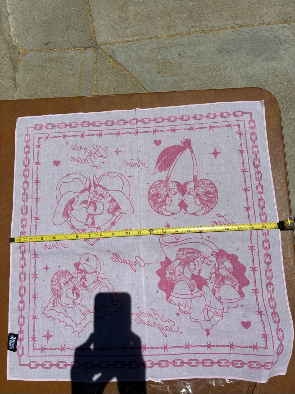 Barrio Drive Pink Queer Love Bandanna - Picture 9 of 12